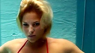 Blonde Bikini Babe With Awesome Body Shows Skills Underwater