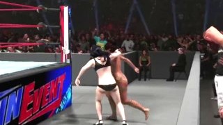 Lisa Vs Nyotengu-WWE Wrestling