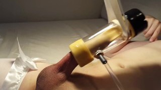 CD Teen Femboy Cums His Brains Out Getting Gently Milked By Milking Machine