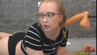 Horny Stepsister Loves Her Fucking Machine Deep Inside Her