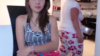 Lewd Cam Slut Is Showing Off Her Private Parts With Her Neighbor In The Room