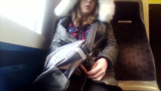 Depraved Shemale Likes To Flash Her Private Parts On Public Transportation