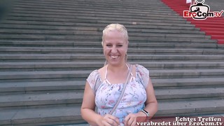 German Ugly Blonde Housewife Teen Pick Up