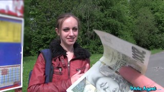 After A Blowjob Lovely Girl Got Her Tight Pussy Fucked On The Ground