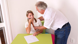 TrickyOldTeacher - Struggling Student Fucks Older Teacher And Takes Facial For A