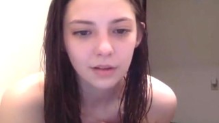 Shaved College Girl Goes Wild In The Shower