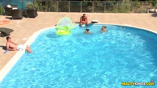 Pool Party Becomes A Memorable & Sexually Intense Foursome