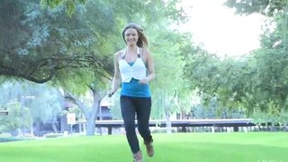 Sexy Blond Carolyn Shows Off Her Pussy And Busty Legs