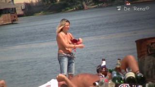 Foxy Brunette Likes The Weather Today On A Nudist Beach