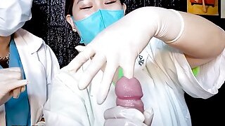 2 Sadistic Nurses Finger Sounding Slave