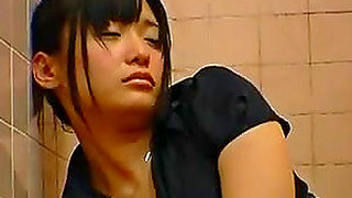 Drunk Asian Chick Passes Out In Toiled & Gets Fucked.