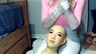 Reni's Dream 2! Reni Plays With Her Happi Female Mask!