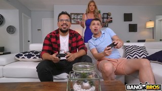 Sneaky Stepmom Fucked Stepson And His Friend Almost Caught Them