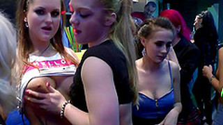 Girls At The Bar Have An Orgy With These Big Cock Guys