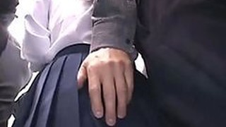 beton red - Japanese Schoolgirl Fucked And Fingered In Public Train