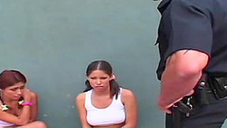 Two Naughty Sluts Get Banged Really Hard By A Hung Police Officer