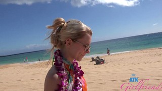 Sweet Blonde Girl Riley Star Takes Off Her Summer Dress In The Room