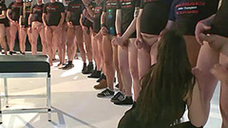 Horny Nurse Sucks More Than Ten Dicks At The Same Time