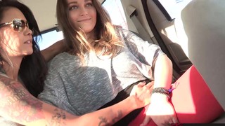 Hot Ass Girls Dana Vespoli And Dani Daniels Lick Each Other In A Car