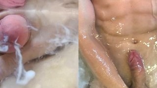Massive UNDERWATER Cumshot - Bathroom Masturbation