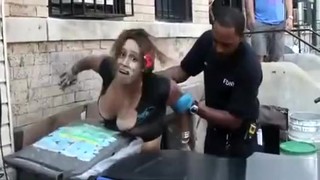 Totally Drunk Woman With The Big Neck