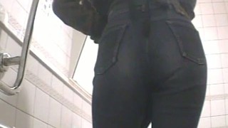 Toilet Spy Camera Shot Beautiful Amateur Asses Close Up