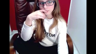 Shy Nerdy College Girl  Mia  Reveals Her Lush Breasts