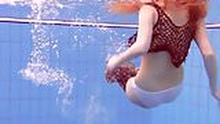 Matrosova Hot Ginger Pussy In The Pool