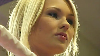 Cute Blondies Engage In Arousing Catfight