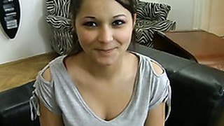 Black Haired Pretty Chick Swallows Thick Sausage On POV Camera