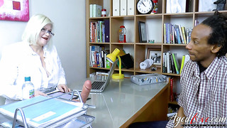 Lusty British Doctor Lacey Starr Check Out Black Cock Of Her Patient