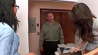 April And Tiffany Brookes Are Randy Office Workers Who Need A Rod