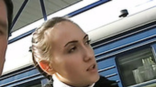 Palatable Nympho Viktoria Gets Her Shaved Pussy Tickled In The Train