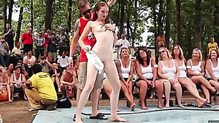 Bold Ladies Show It Off At The Wet Tee Shirt Contest